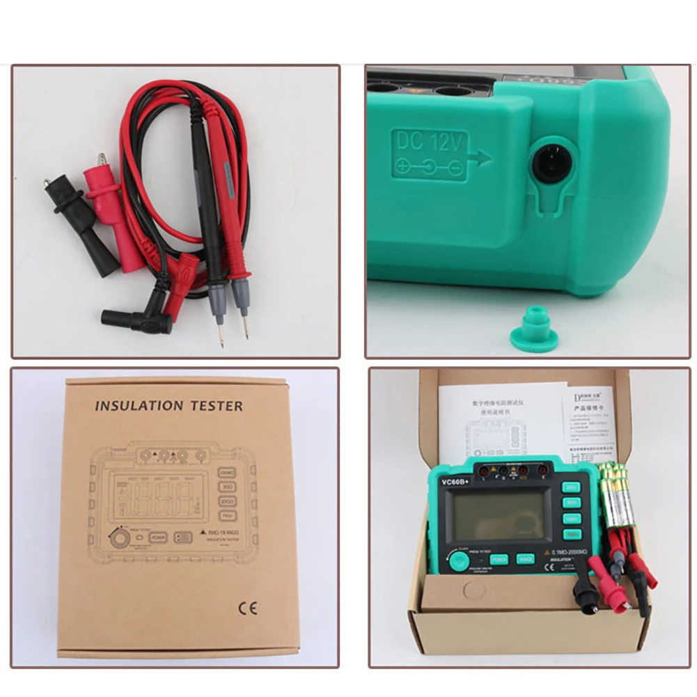 

VC60B 1000V Megger Insulation Tester Megohmmeter Ohm Tester InsInsulation Resistance Tester Meters Multimeter The Same As UT501