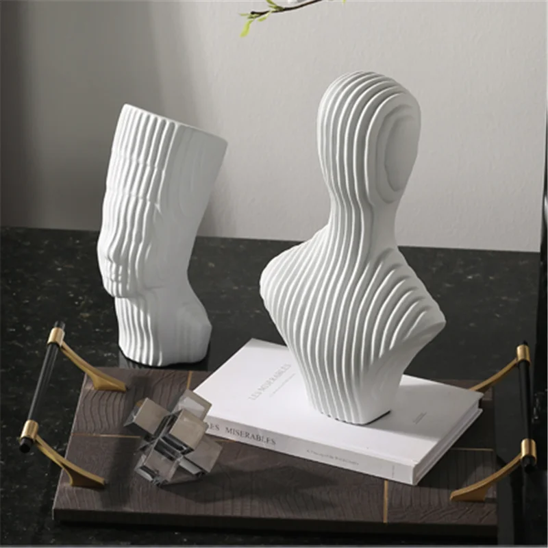 

Bao Guang Ta Creative Abstraction Figure Statue Modern Living Room Office Home Decor Sculpture Luxurious Artware Figurines A3372