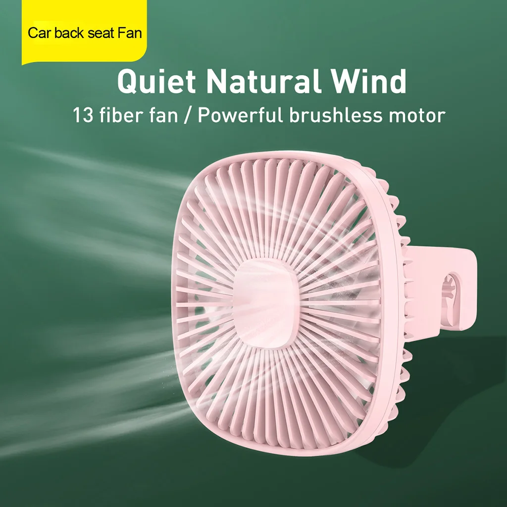 

Multifunctional 1000mAh Magnetic USB Rechargeable Truck SUV Car Back Seat Headrest 2 Speed Fan Outdoor Desktop Air Cooling Fan