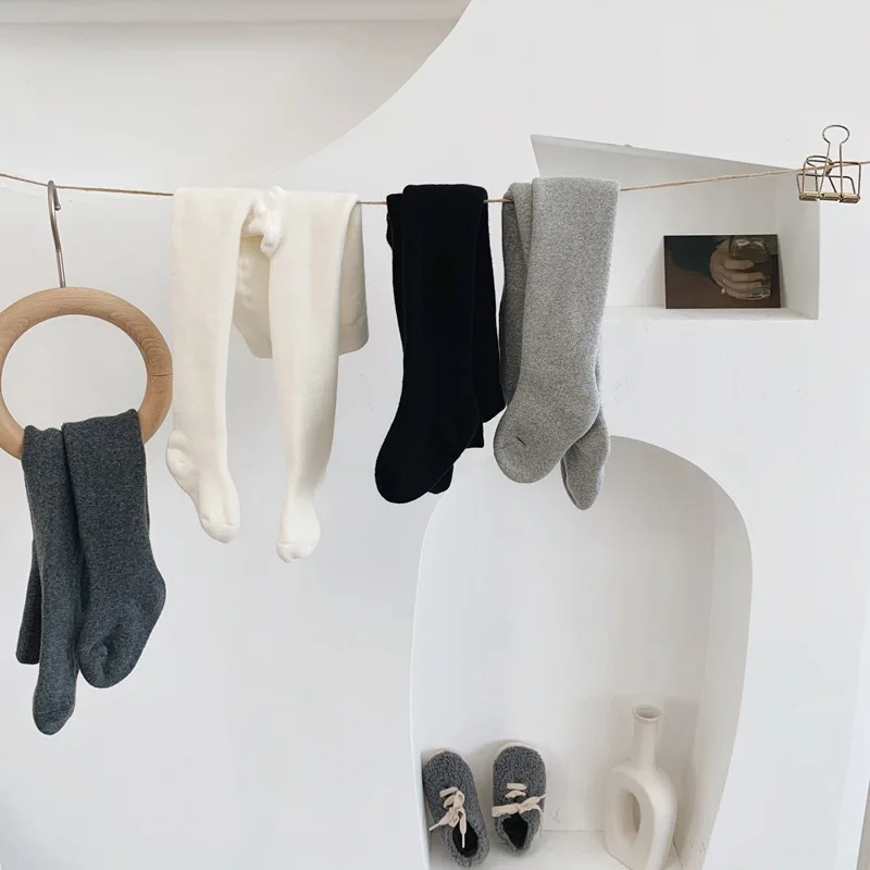 2019 Новое поступление зимние хлопковые однотонные утепленные и теплые чулки в