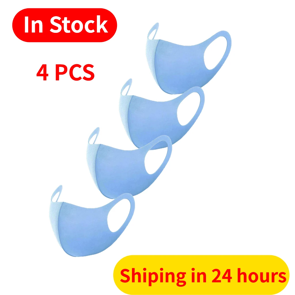 4 шт. моющиеся рот шапки защитная маска для ухода за кожей лица Для женщин ткань