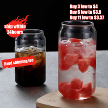 Holaroom-taza de vidrio con forma de lata para té...