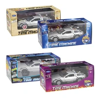 124 diecast alloy model car movie back to the future aircraft machine metal toy car for kid toy gift collection