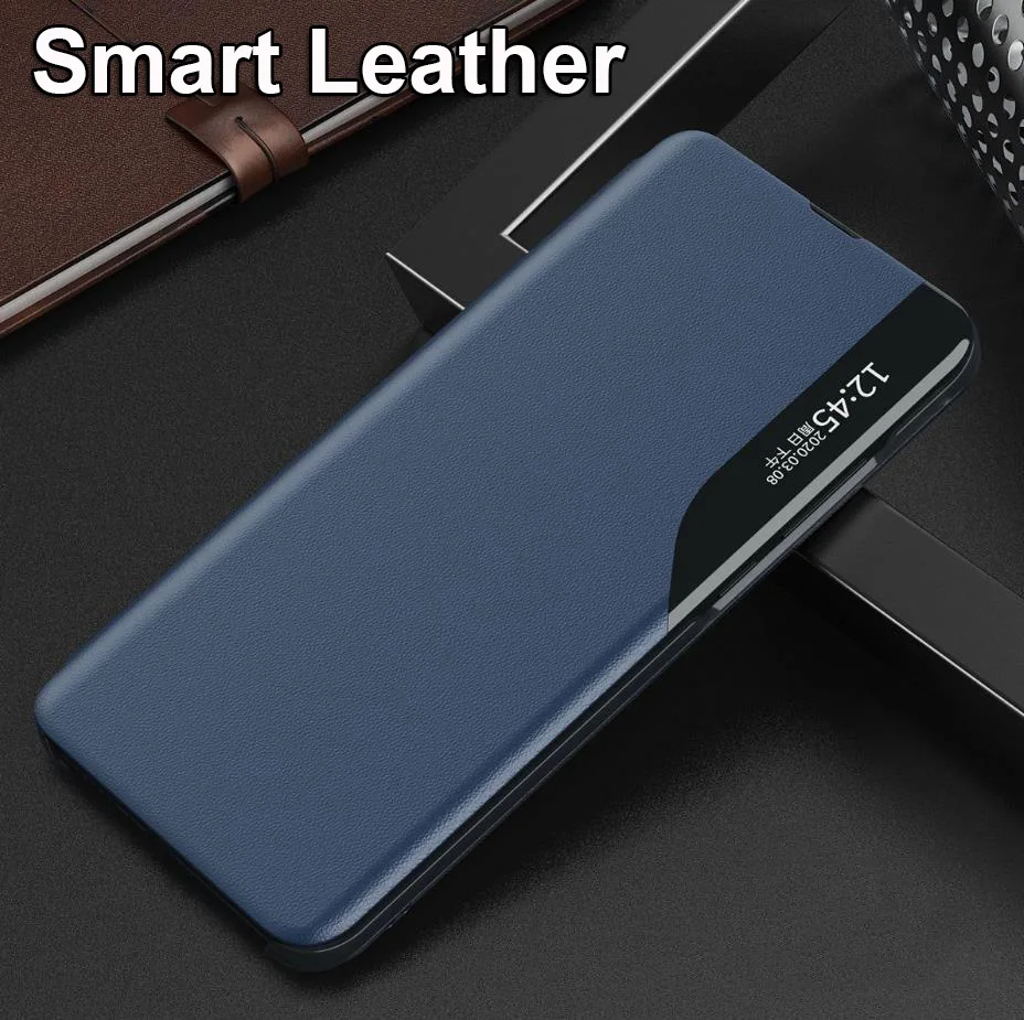 Кожаный чехол книжка с окошком для Samsung Galaxy S20 FE S8 S9 S10 Plus Note 10 Lite 9 8 20|Бамперы| |