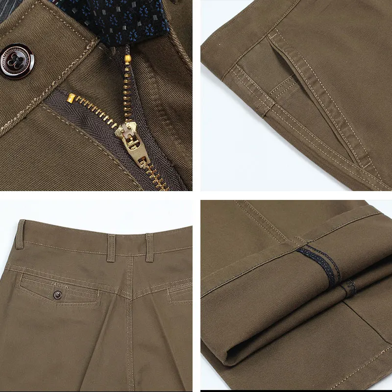 Брюки мужские прямые хлопковые 7 цветов цвета хаки |