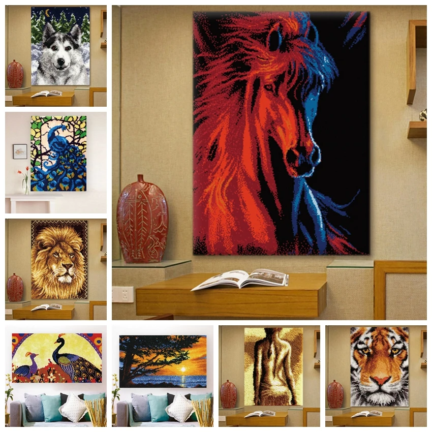 Набор крючков Smyrna сделай сам Европейский художественный гобелен с животными