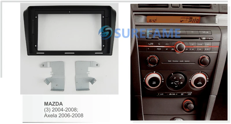 9 дюймовая Автомобильная радиопанель Fascia ДЛЯ Mazda 3 2004 2008 Axela 2006 комплект для
