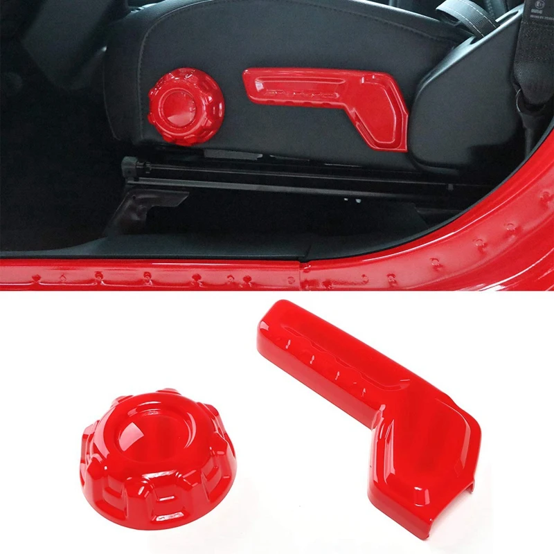 Car Main Driver Seat Back Adjustment Decoration Circle Cover for 2018 2019 Jeep Wrangler JL ABS Red | Автомобили и мотоциклы