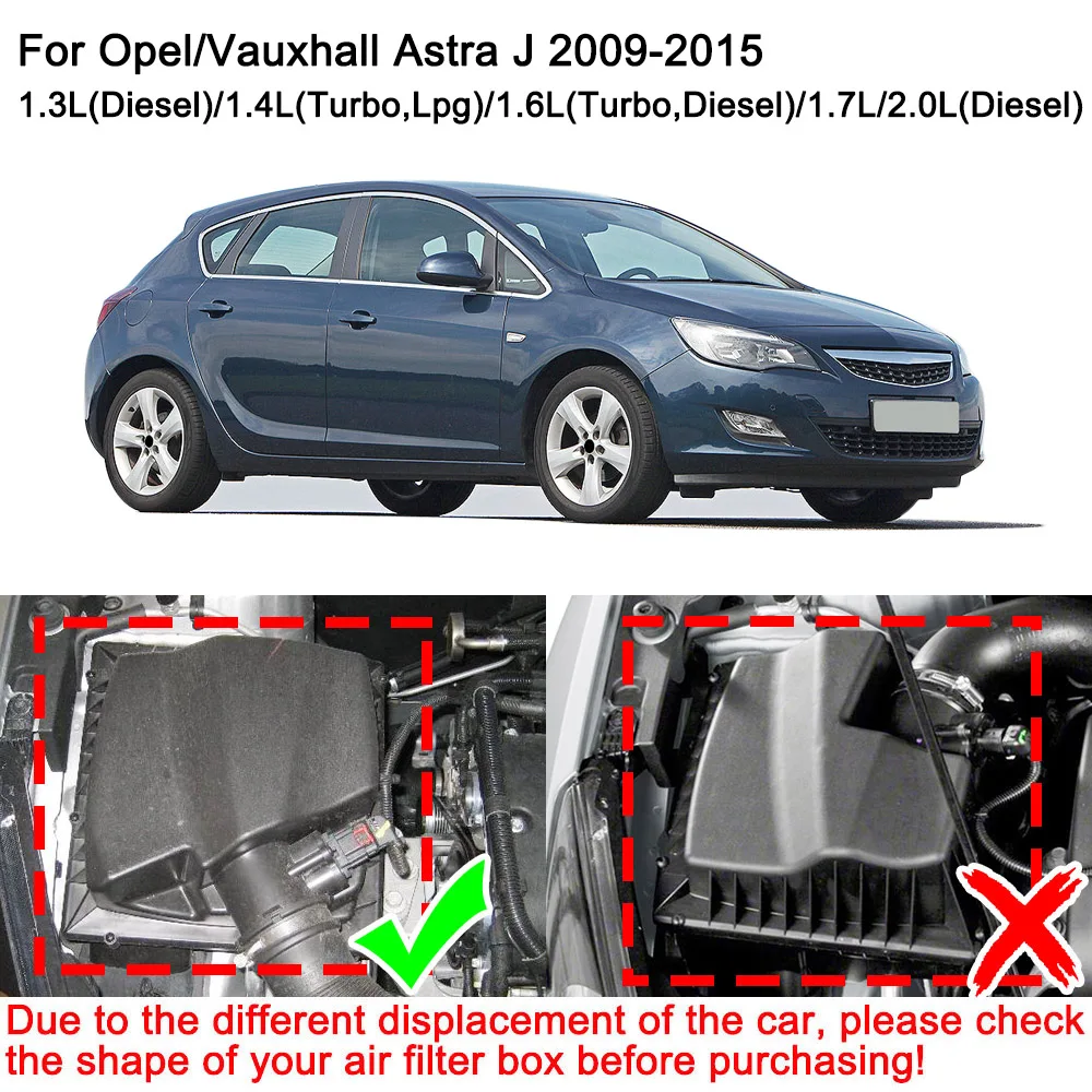 Воздушный фильтр для Opel Vauxhall Astra J 2009 2010 2011 2012 2013 2014 2015 1.4L 1.6L 2.0L аксессуары тюнинга