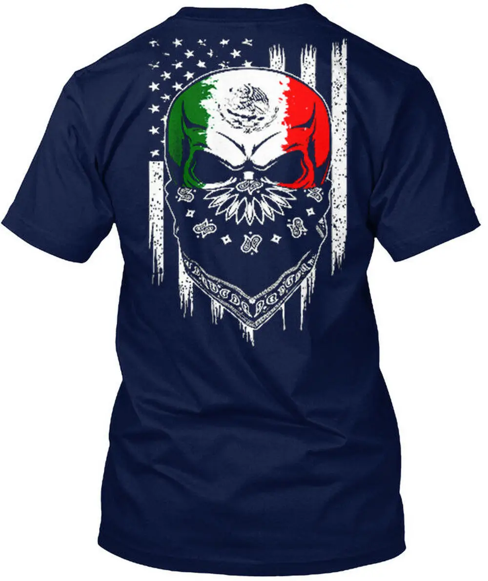 Двухсторонняя печать флага мексиканского черепа Hanes безмаркировочная