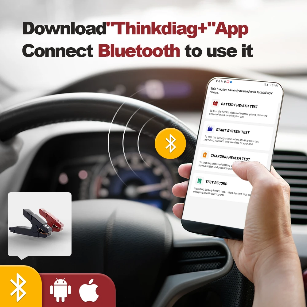 THINKCAR Thinkeasy тестер автомобильного аккумулятора анализатор заряда 12 В напряжения