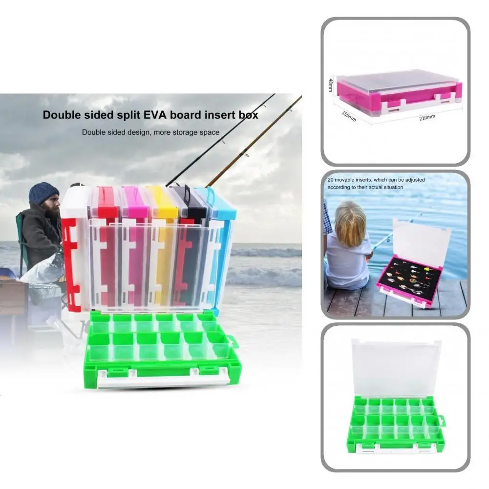 

С ручкой, отличный двухслойный ящик для хранения рыбалки EVA, коробка для рыболовных снастей с защитой от царапин, для улицы