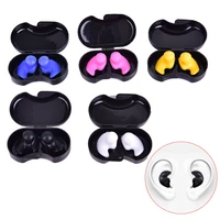 1 pair diving water sports swimming accessories with collection box soft waterproof earplugs dust proof ear silicone sport plugs