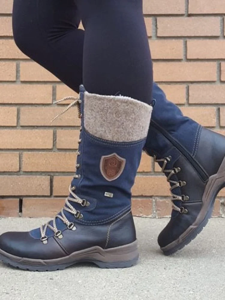 Женские Водонепроницаемые ботинки из натуральной кожи с плюшевой подкладкой |