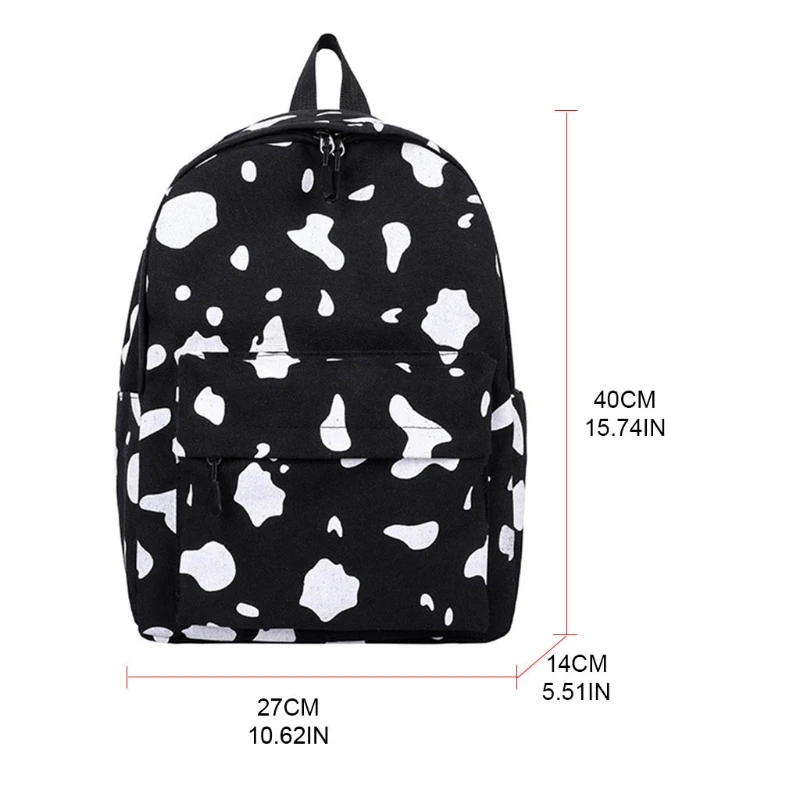 

Women Men Print Backpack Teenage Students Schoolbag Large Daypack Shoulder Bag Bookbag Travel Rucksuak