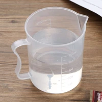 transparent plastic measuring cup anti leak laboratory kitchen graduated liquid containers practical grips handle spout beakers