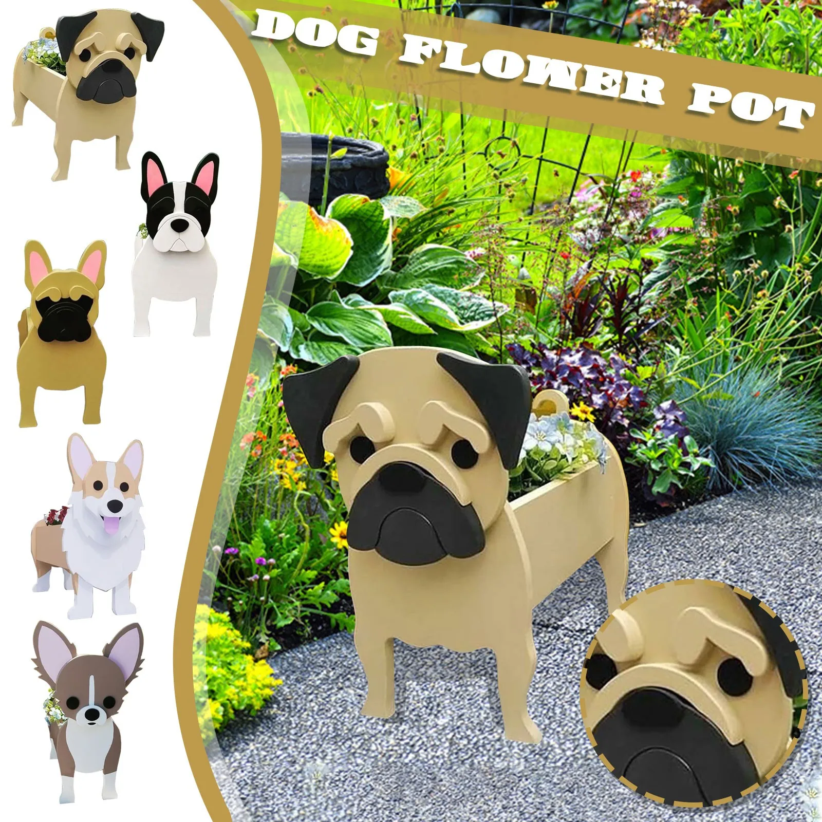 Новый плантатор для собак в форме животного мультяшный суккулентов милый