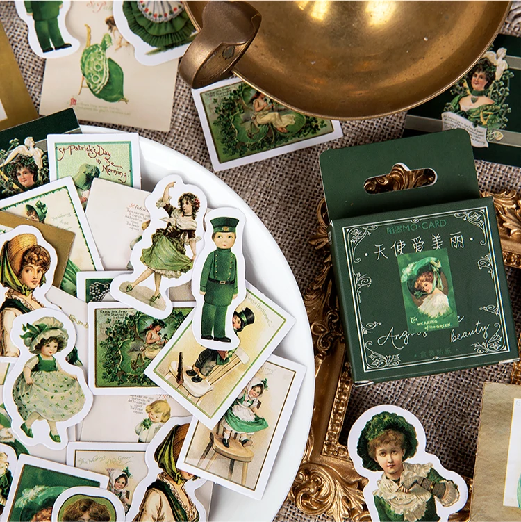 

Beautiful Angel Sticky Stickers Color Paper DIY Decoracion Scrapbooking Office School Supplies Sticker Flakes 46PCS