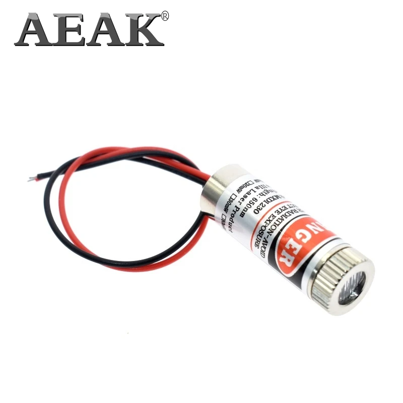 Лазерный модуль AEAK с красной леской регулируемый фокус 5 мВт 650нм В промышленный