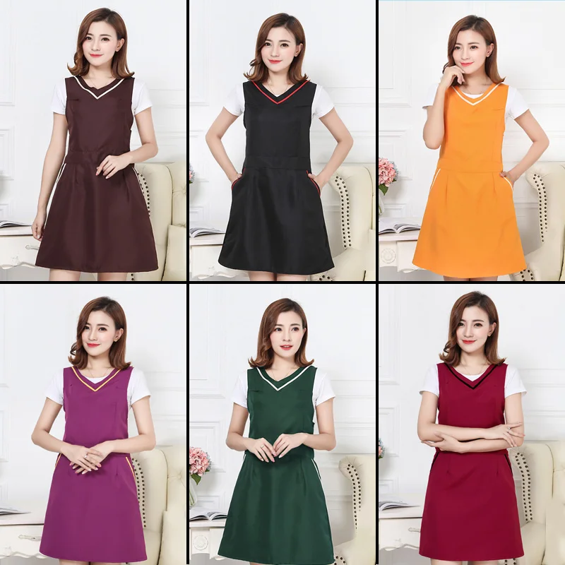 Кофе магазин цветок красоты ногтей рабочий фартук официанта платье бытовой