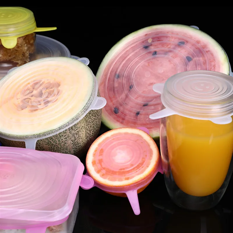 Силиконовые крышки для пищевых продуктов универсальные силиконовые кухонной