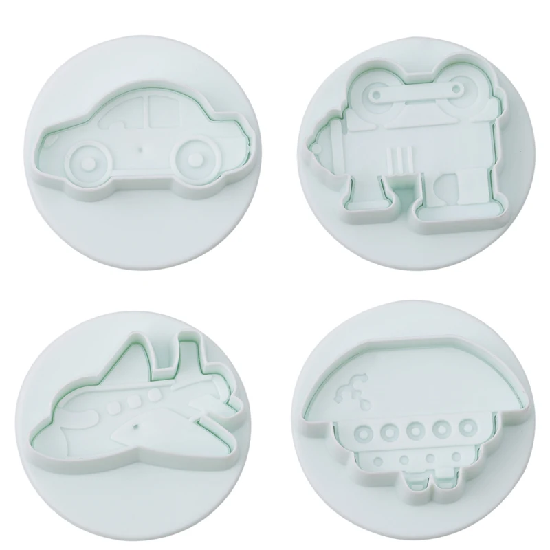 4 шт./компл. самолет автомобиль масляный бак автомобиля Форма Пластик печенья