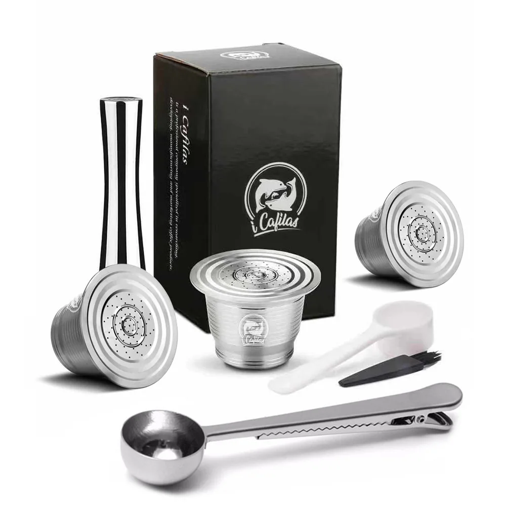 Set 7 Nespresso многоразовая кофейная капсула Pod фильтр из нержавеющей стали dolcegusto кафе Cafeteira Nestle кофемашина reutisavel - Цвет: Set 7