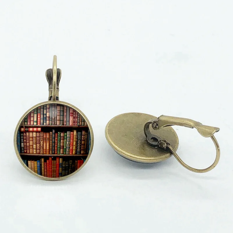 НОВЫЕ антикварные книги серьги узор стекло ручной работы Женские Ювелирные