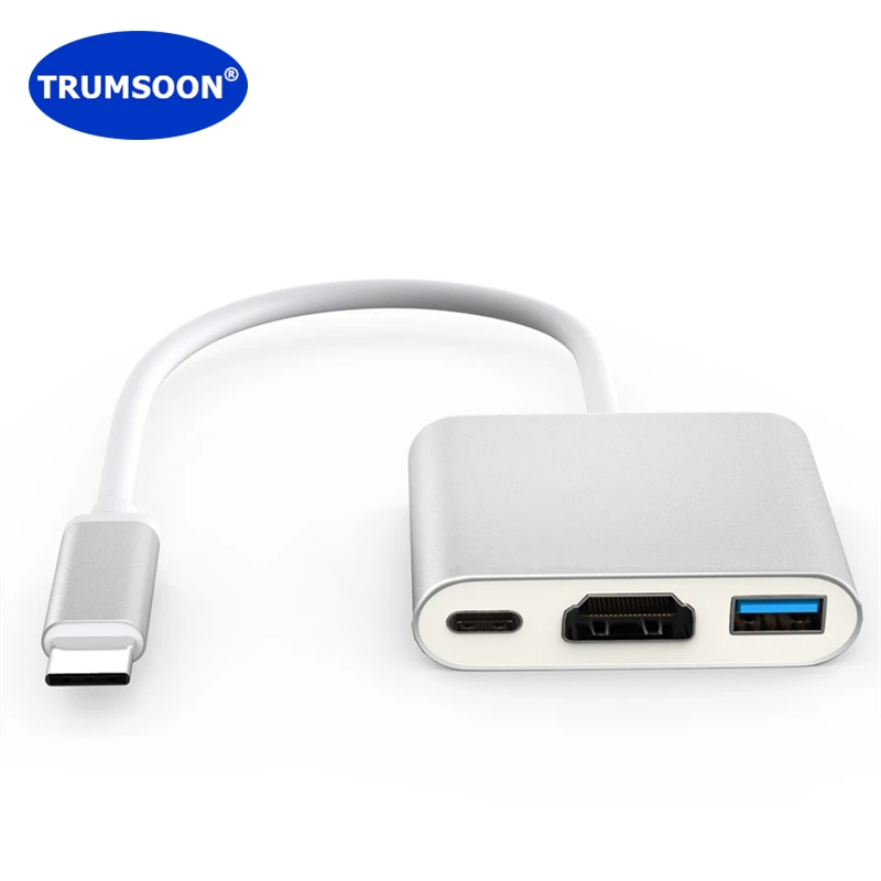 Плата-адаптер TRUMSOON с Type C на 4K HDMI-совместимый USB 3 0 для Macbook Surface HP ENVY 15 Samsung S21 Dex Xiaomi 10