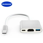 Плата-адаптер TRUMSOON с Type C на 4K HDMI-совместимый USB C 3,0 для Macbook Surface HP ENVY 15 Samsung S21 Dex Xiaomi 10 TV PS5