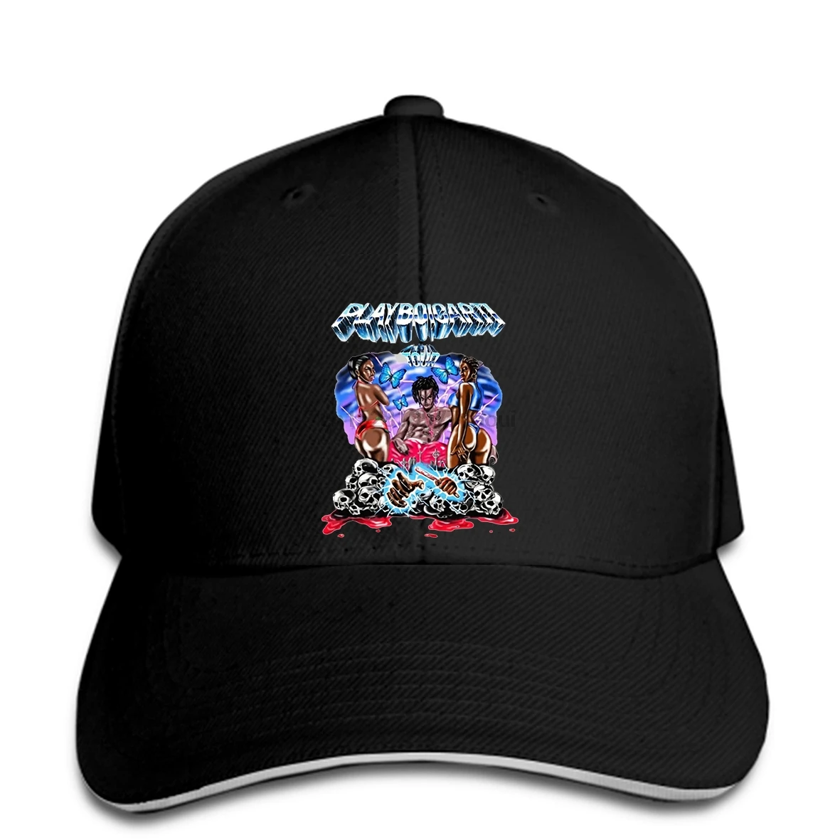 

Baseball cap Vintage Playboi Carti Tour Merch Concert Baseball caps Rare Hip Hop Rap limited