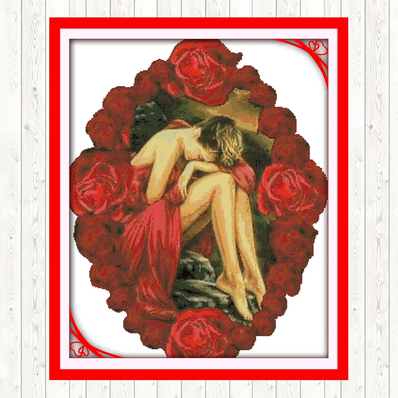 Холст для вышивки крестиком Rose 14CT 11CT набор рукоделия сделай сам|Упаковка| |