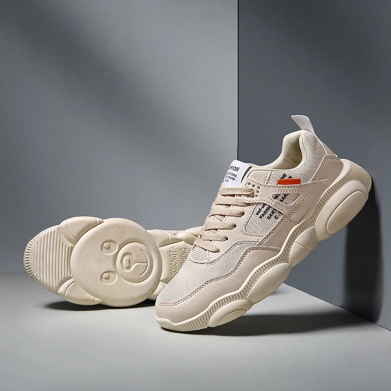 2019 новая сетчатая обувь с красным медведем Мужская Весенняя Корейская версия