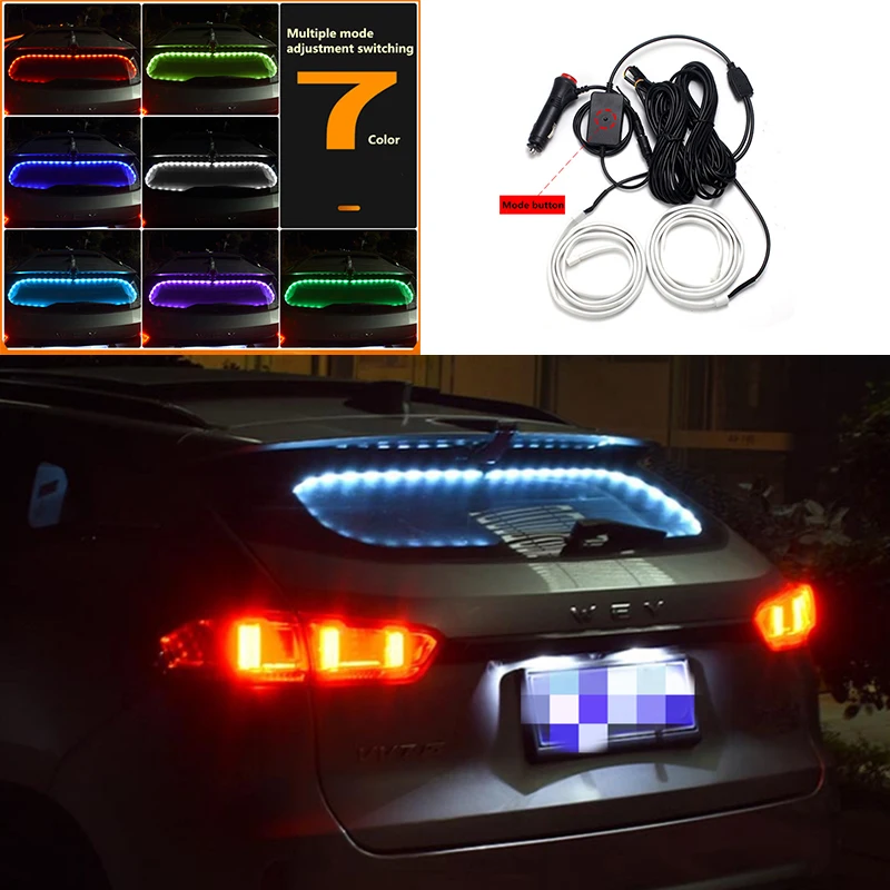 12V светодиодный автомобиль Аварийные огни прикуривателя RGB голос Управление