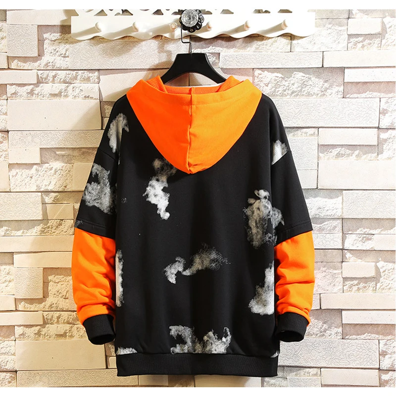 FUODRAO/Осенняя толстовка с капюшоном для мужчин Японская уличная Толстовка в стиле