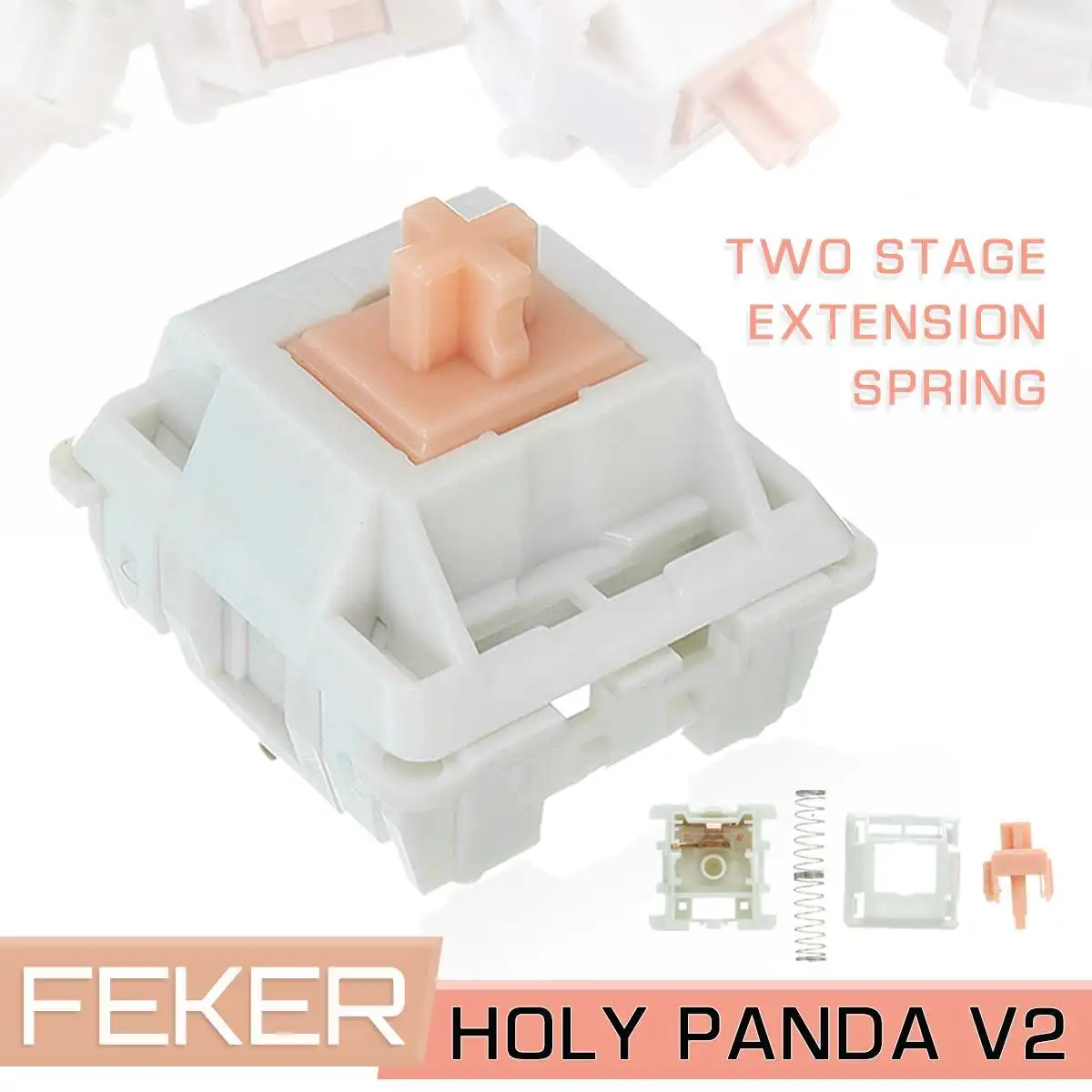 

FEKER 110 шт. 3 Pin похожий на Holy Panda переключатель механическая клавиатура переключатель DIY сменный тактильный поликарбонатный верхний корпус 67 г