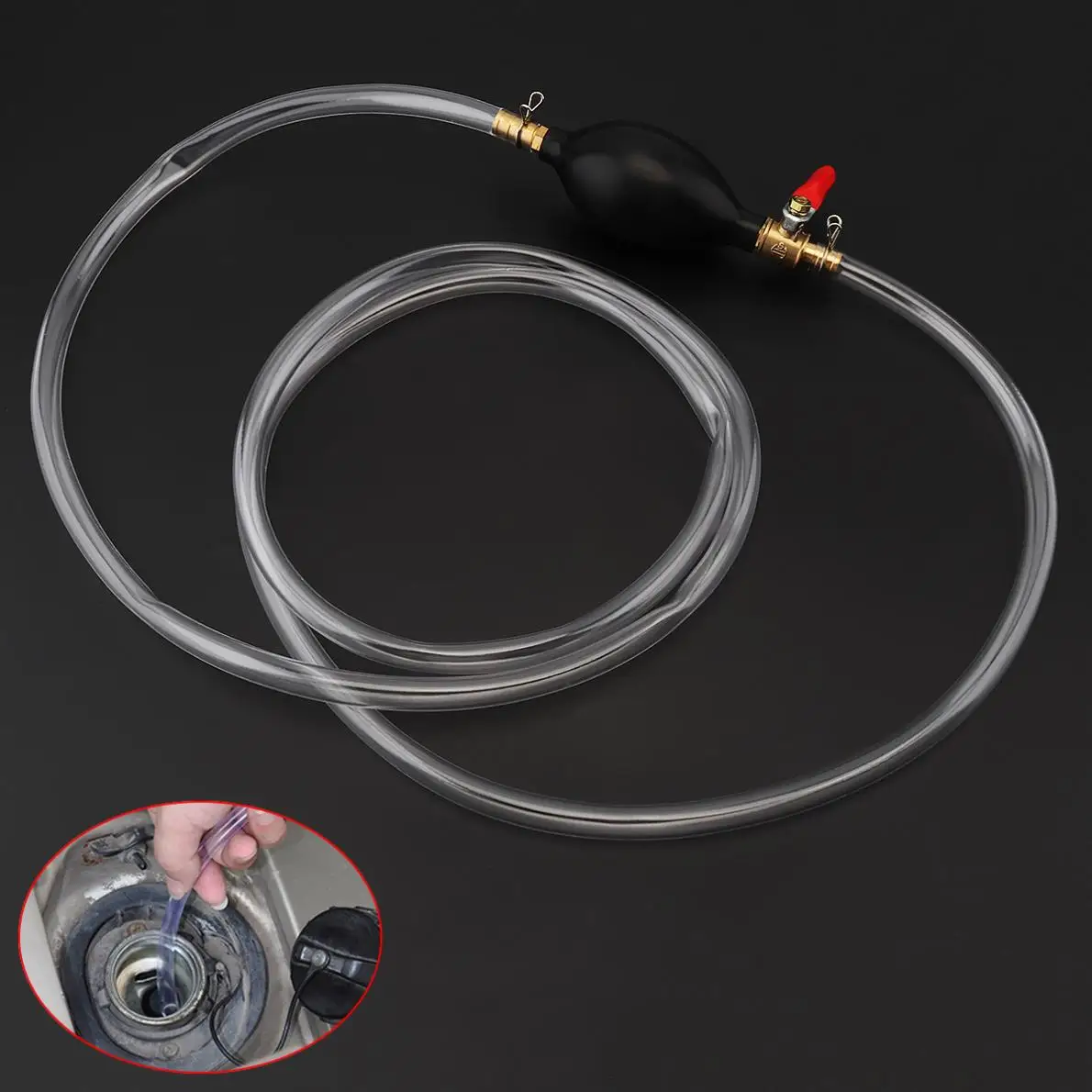 10 мм ПВХ ручной вакуумный насос с топливоперекачивающим насосом труба и