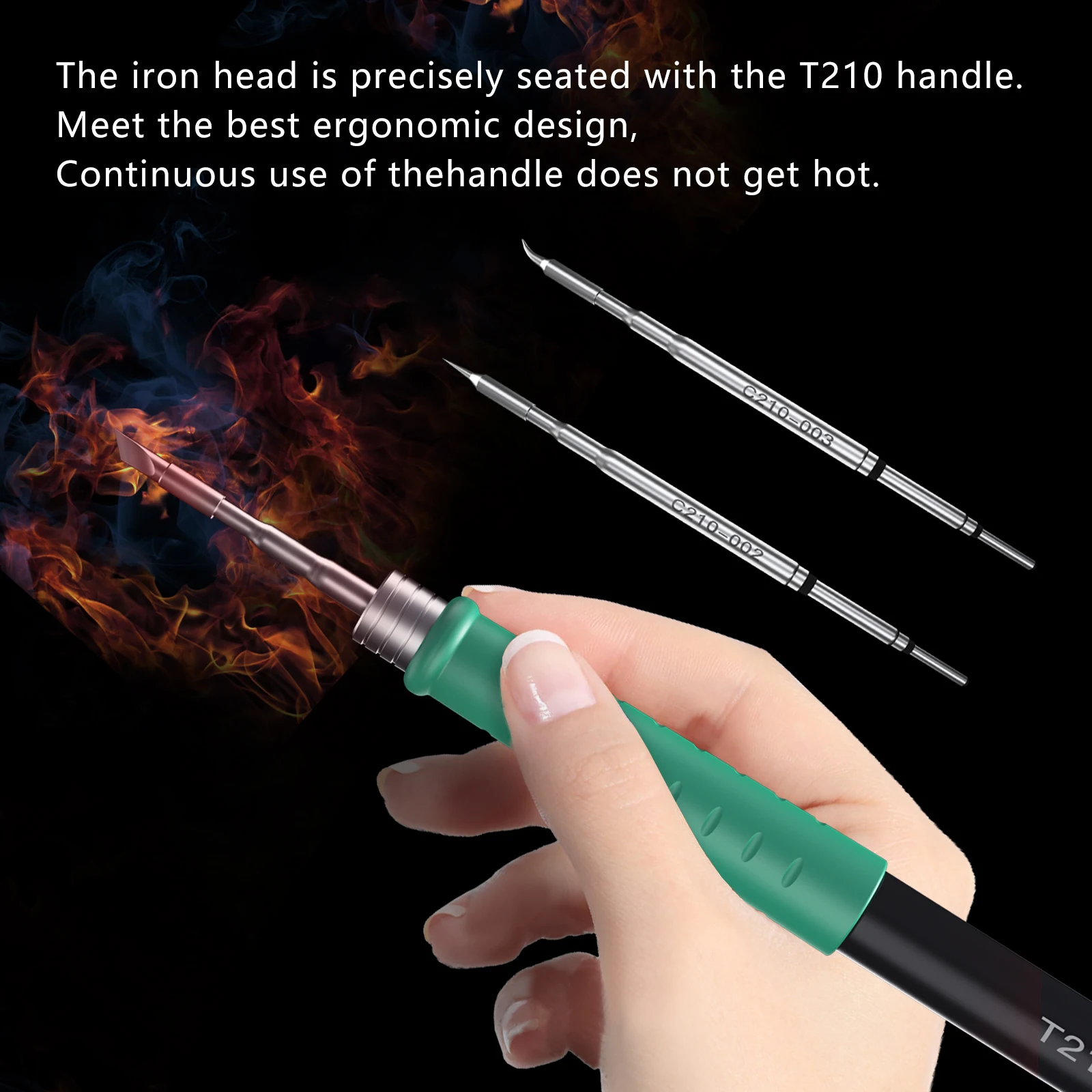 Handskit 1 шт. совместимый с JBC 210 C210 наконечники паяльника 1s нагрев 80 мм для рукоятки