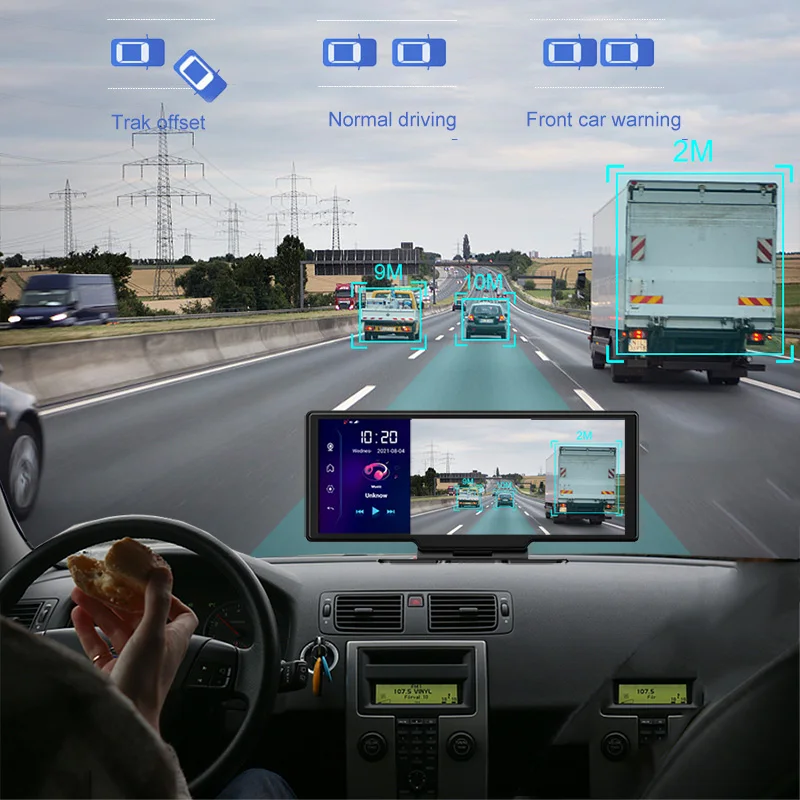 Видеорегистратор с большим экраном 10 26 дюйма GPS-навигацией Android 8 1 2 + 32 ГБ |