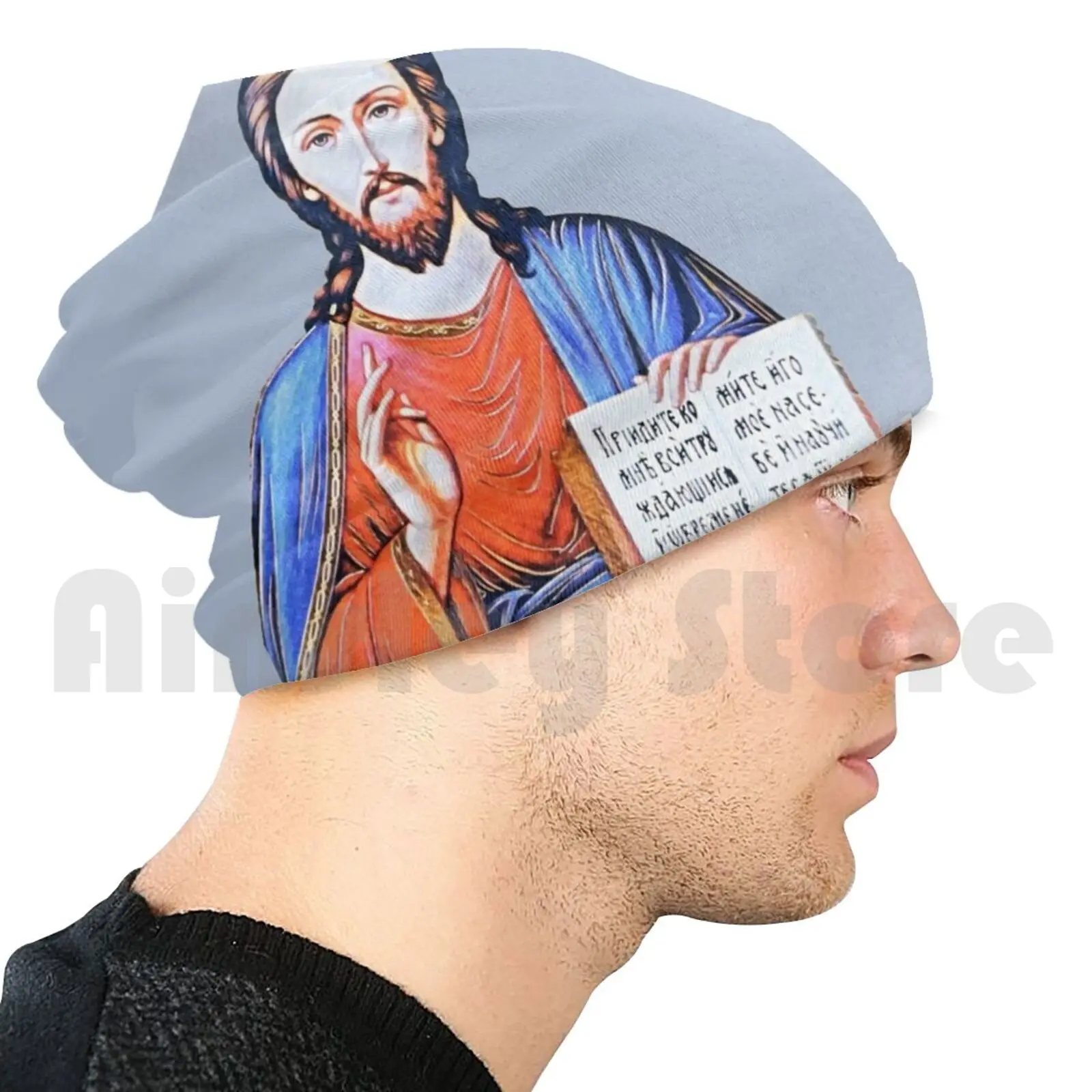 

Шапочки с лицом Иисуса Христа, пуловер, шапка, удобная вера в Бог, доверие Бога, православная вера