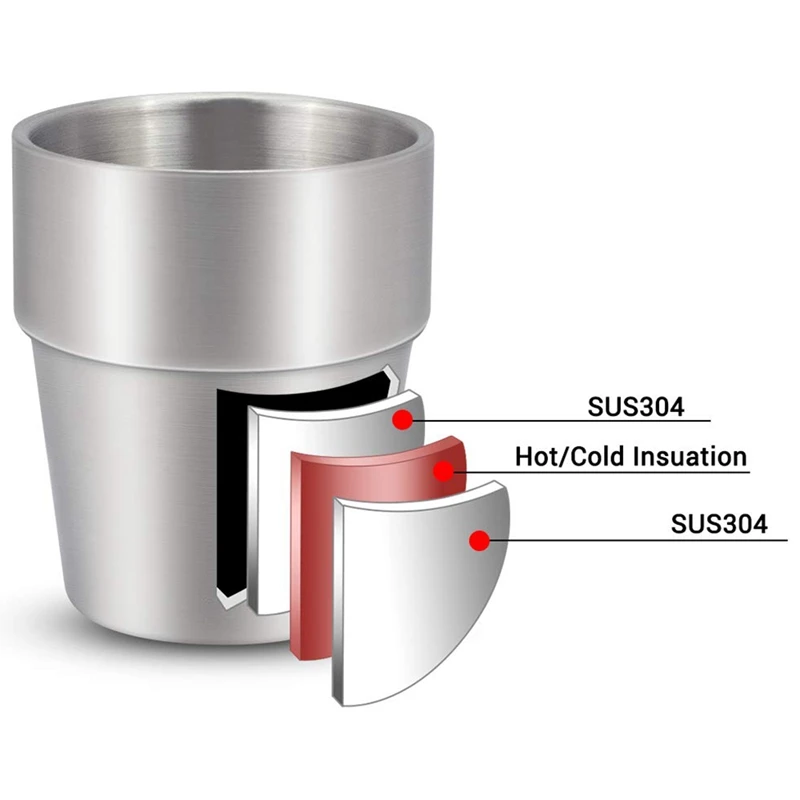 7 шт. кружки с двойными стенками изоляции Кофе Чай пивные стаканы для напитков 3