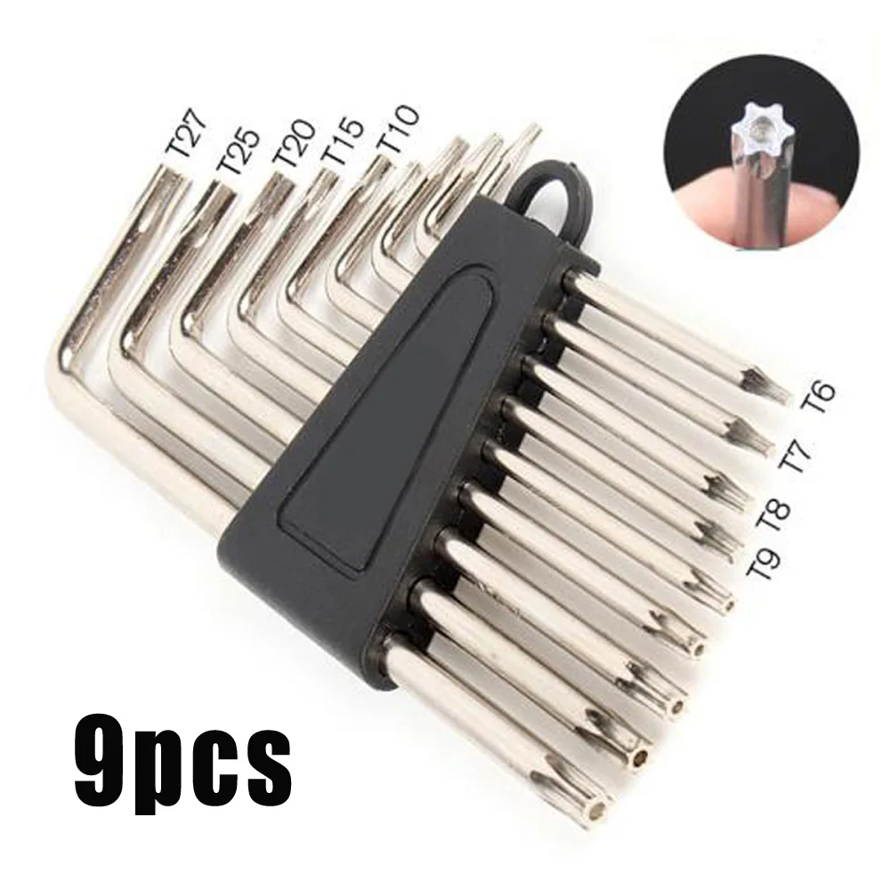 

9pcs Wrench Combination HRC52-54 L-type T6/T7/T8/T9/T10/T15/T20/T25/T27