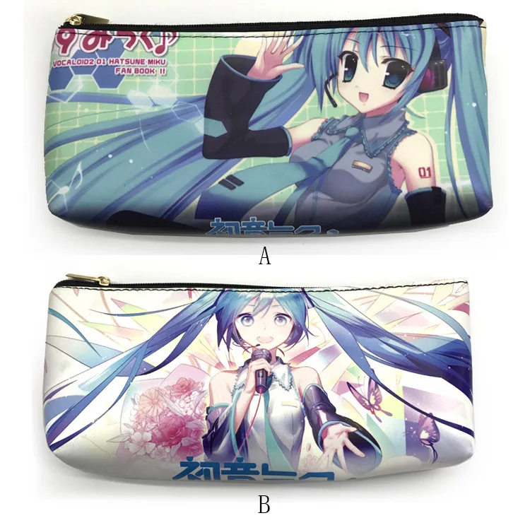Новые квадратные пеналы-карандаши Hatsune Miku пеналы Студенческая сумка для канцелярских принадлежностей Коробка-карандаш с рисунком Прекрасный Косметический футляр для косметики для девочек