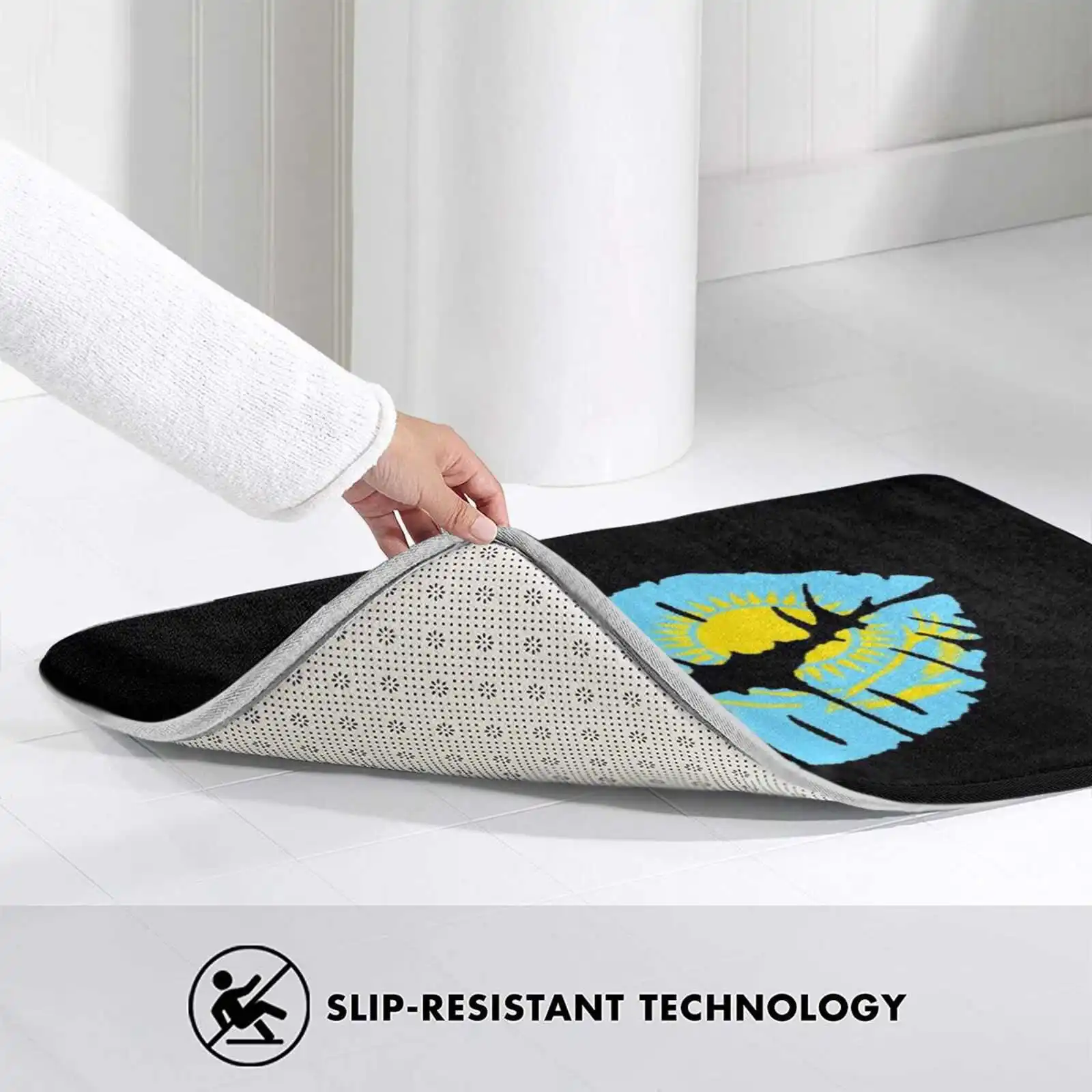 Маска-поцелуй с флагом Казахстана мягкий нескользящий коврик ковер подушка флаг