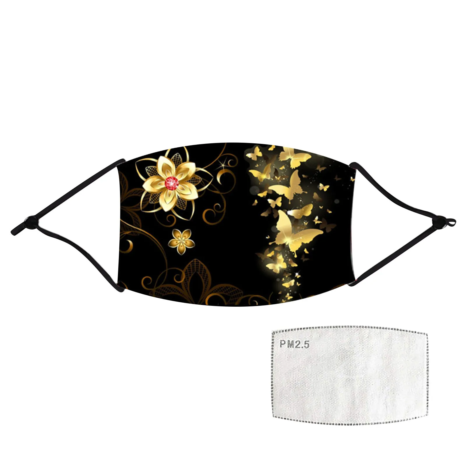 

1PC Adult's Butterflies Printing Face Mask Breathable Multi-Purpose Face Mask Cover Reuse Face Mask