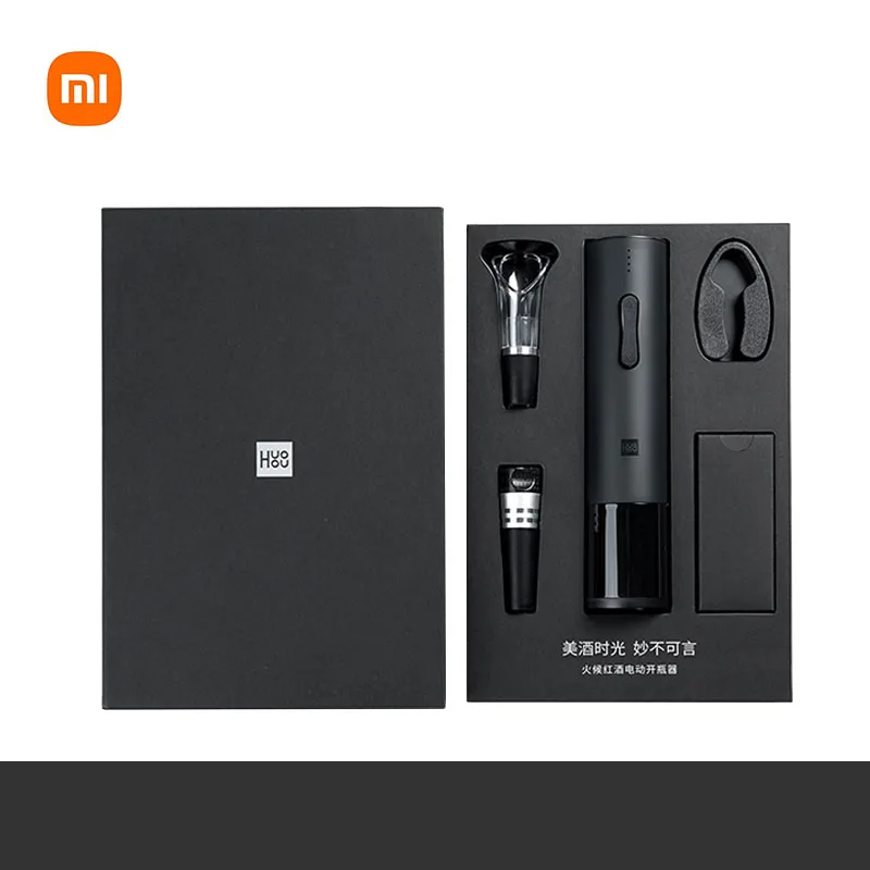 

XIAOMI MI Automatic Bottle Opener Electric Red Wine Openers Stopper Fast Decanter Wine Corkscrew Foil Cutter Cork Out Tool