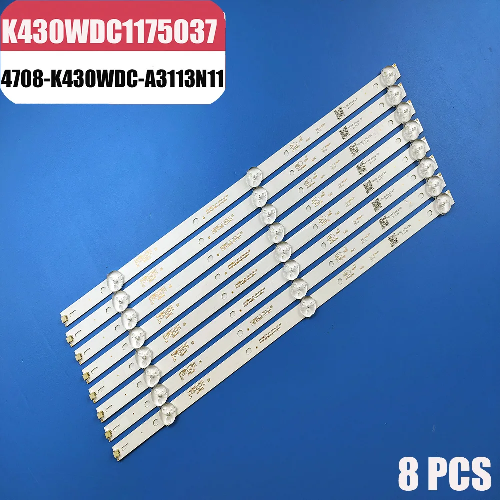 Светодиодная лента для подсветки с 3 лампами 4708-K43WDC-A3113N11 LE43E6850 43PFT4002 43DL4012N L43E6800