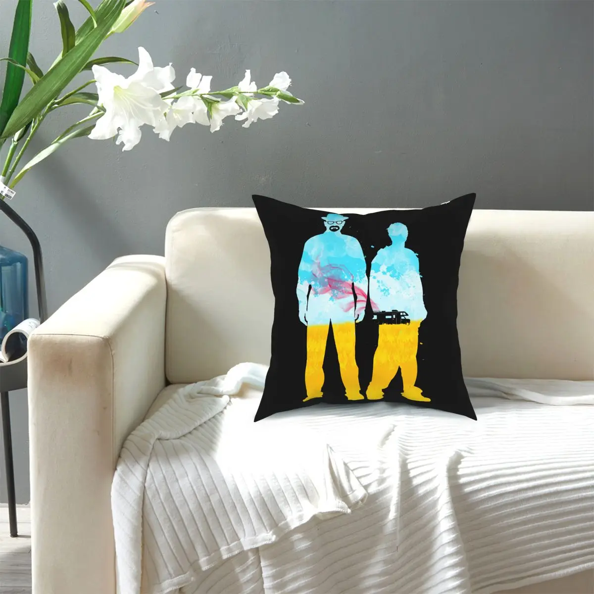 

Respect The Chemistry Breaking Bad Pillowcover Decoration TV Cushions Throw Pillow for Home Polyester Double-sided Printing