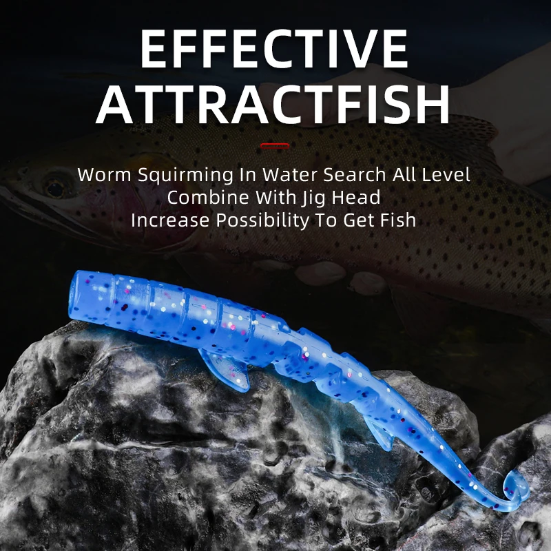 BEARKING UNAGI Slug 20шт 64mm0.9g рыболовная искусственная Мягкая наживка силиконовая басовая