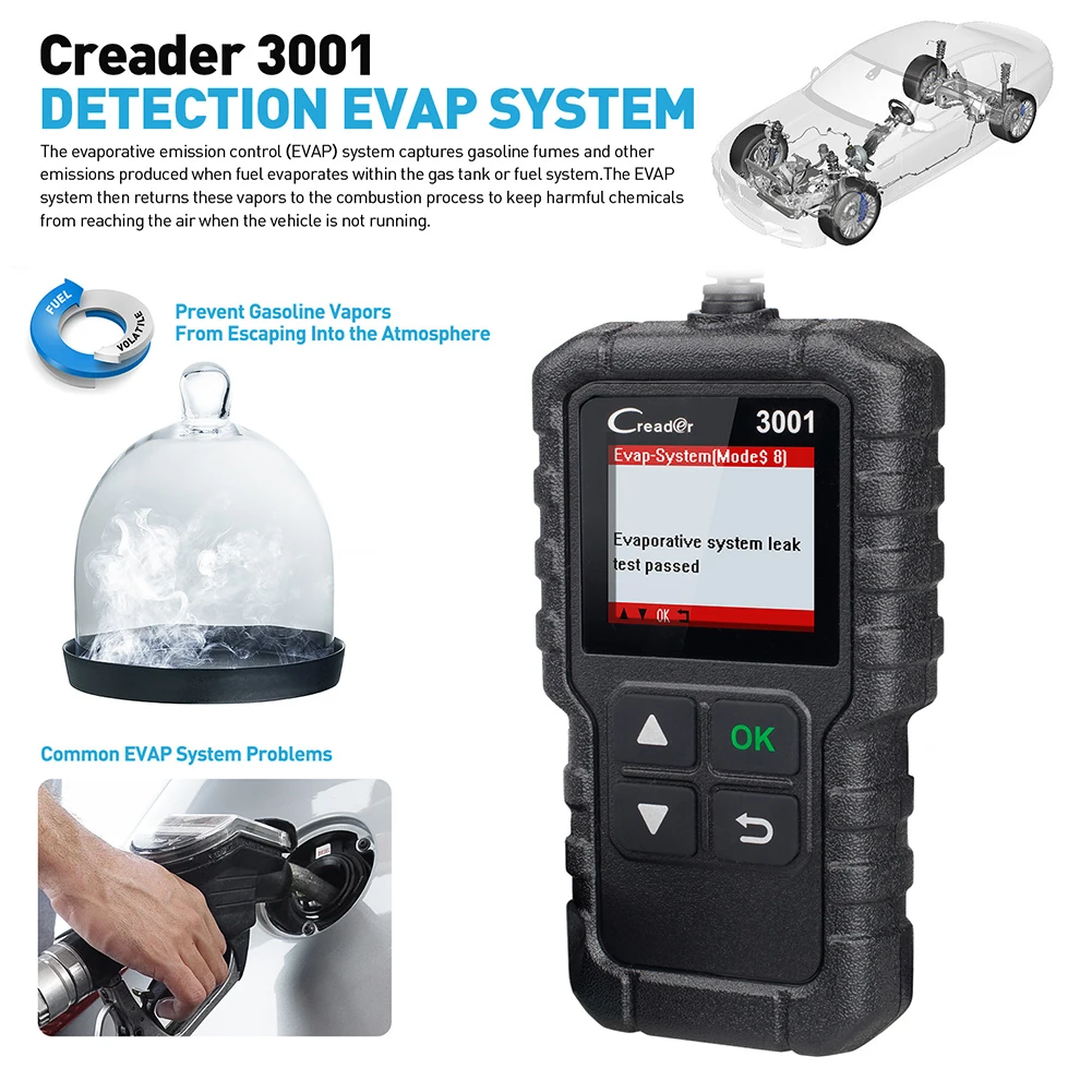 

LAUNCH X431 Creader 3001 Full OBDII EOBD Code Reader Scanner CR3001 Car Auto Diagnostic Tool English Accessories